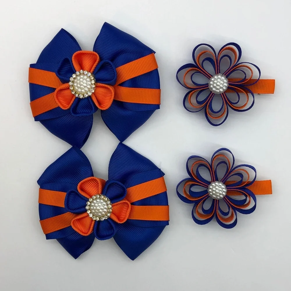 Hair bows ( set of four) alligator clips